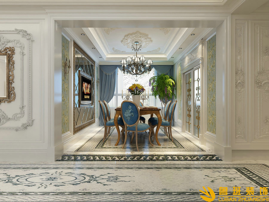 蔚藍卡地亞別墅設計裝修餐廳