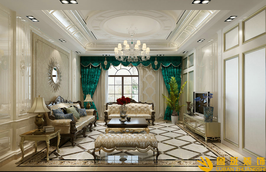 中信城市廣場187㎡裝修設(shè)計客廳