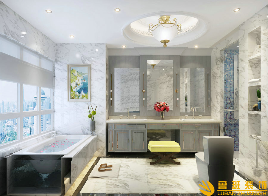 中信城市廣場187㎡裝修設(shè)計衛(wèi)生間