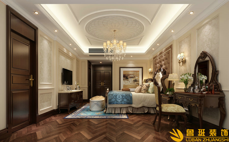 世茂玉錦灣大平層設計裝修臥室