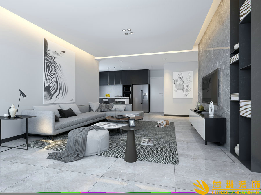 比華利國際城126平設計裝修客廳