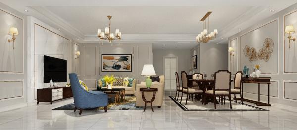 復地金融島150平美式設計裝修