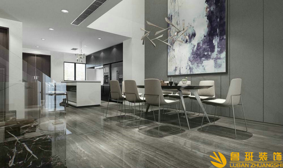 蔚藍卡地亞398平現代別墅設計裝修客廳