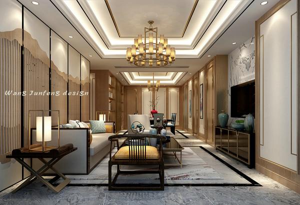 正黃.金域167平新中式設計裝修