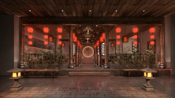 琛斗373平新中式餐飲設計裝修
