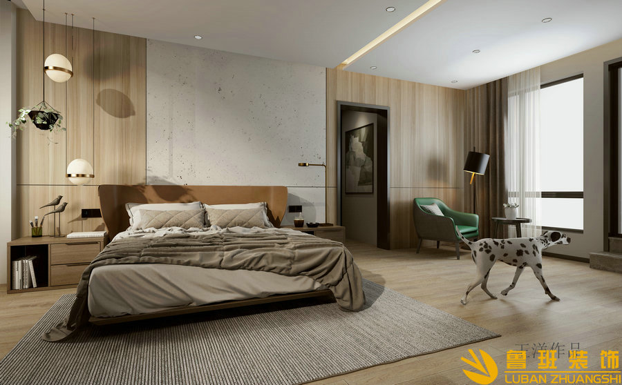 朗詩南門綠郡565平現(xiàn)代別墅設(shè)計(jì)裝修臥室