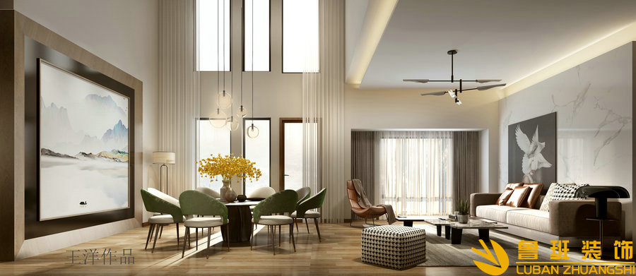 朗詩南門綠郡565平現(xiàn)代別墅設(shè)計(jì)裝修餐廳