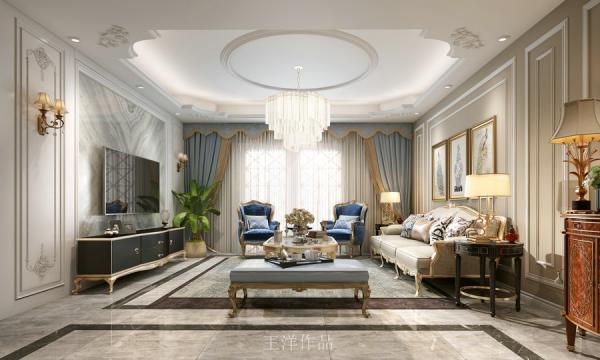 泰基花溪谷364平簡歐別墅設計裝修