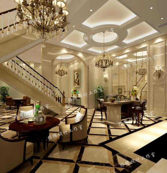 華僑城·東岸320平簡歐別墅設計裝修