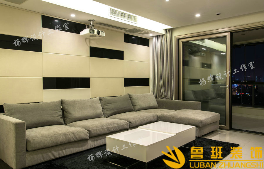 橡樹林140平現代平層裝修實景客廳