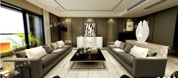 中洲·中央城邦260平現(xiàn)代大平層裝修設計