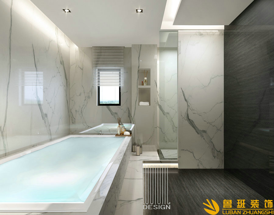 九里晴川300平別墅現(xiàn)代裝修設(shè)計次衛(wèi)