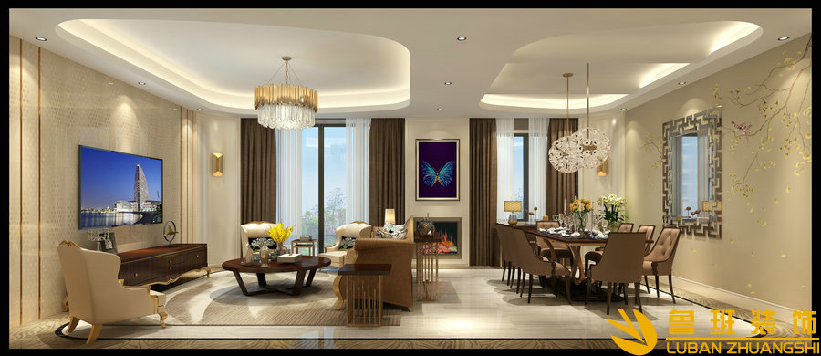 西子城林奇磊420別墅設計裝修餐廳