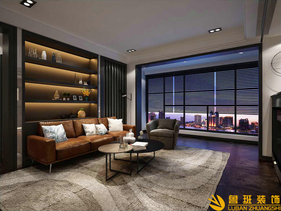 龍湖.九里晴川112平港式設(shè)計(jì)裝修客廳