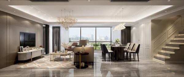 龍湖.九里晴川147平簡歐躍層設(shè)計(jì)裝修