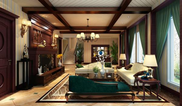 麓山國際.香怡林380美式別墅裝修設計