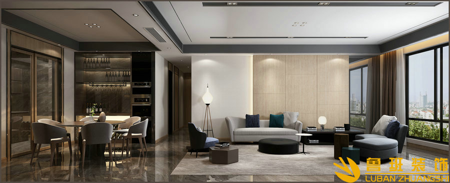 四海逸家217現(xiàn)代躍層設(shè)計裝修餐廳