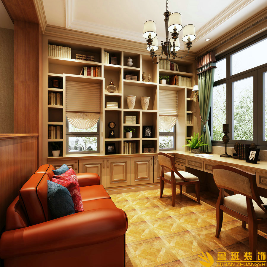 中糧.御嶺灣370平美式別墅設(shè)計裝修活動室