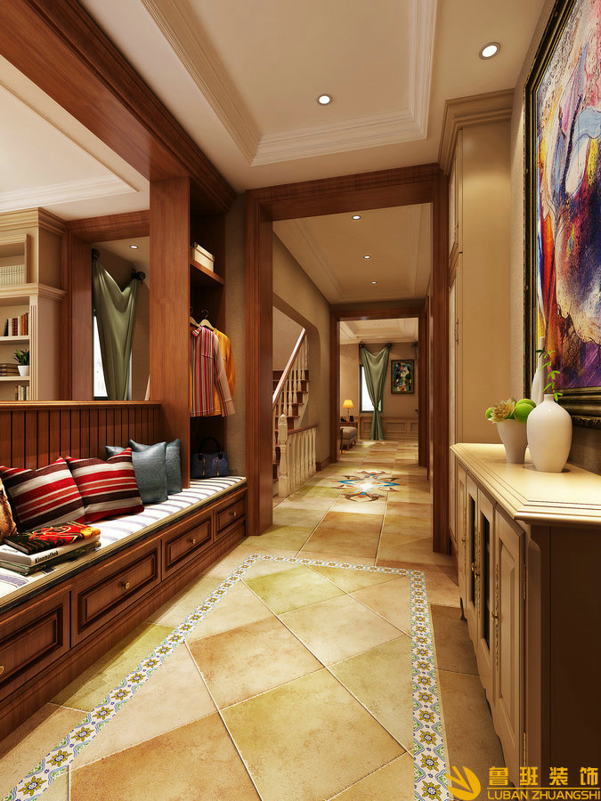 中糧.御嶺灣370平美式別墅設(shè)計裝修門廳