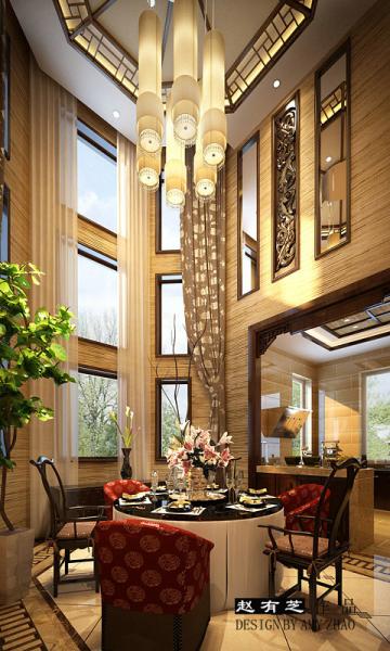 中海央墅450雙拼別墅中式設計裝修