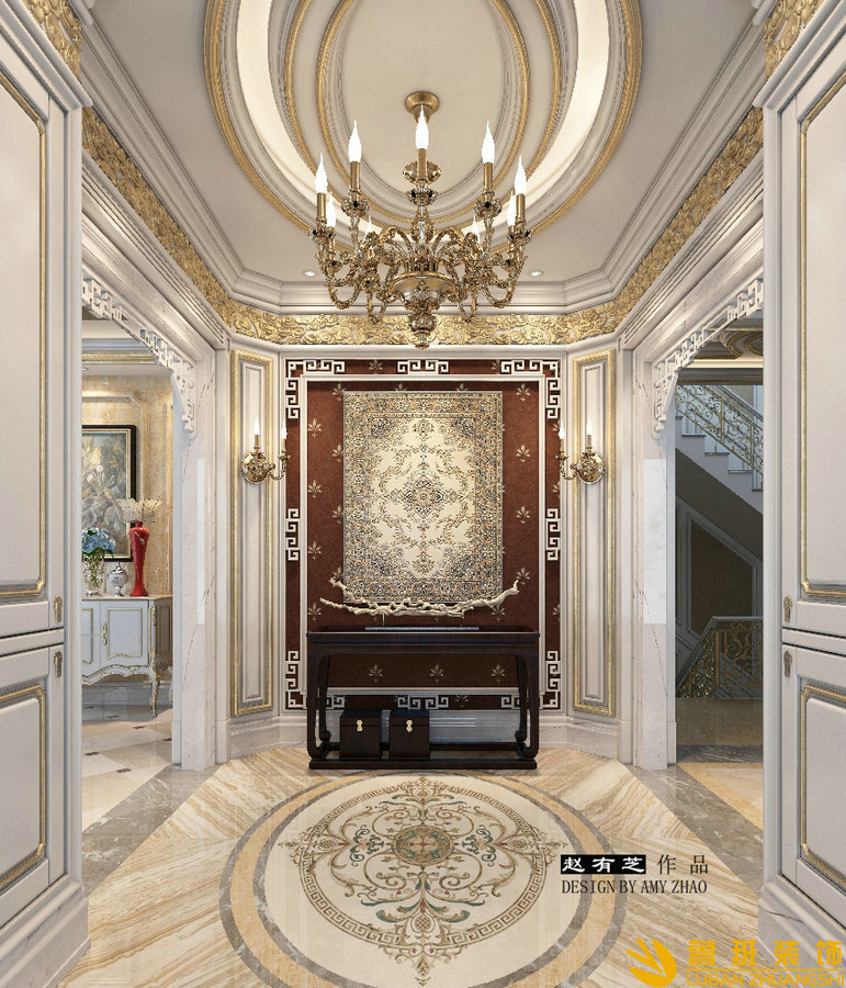 亞特蘭蒂斯500獨(dú)棟混搭別墅設(shè)計(jì)裝修門廳