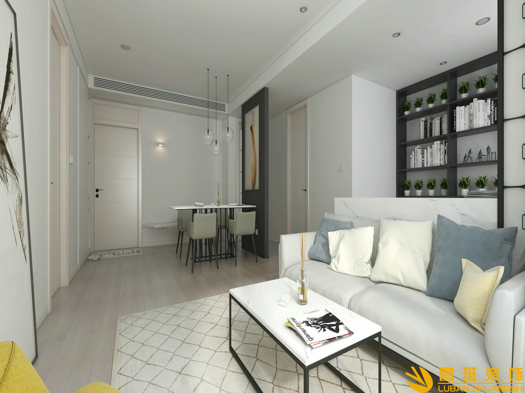 綠地·GIC82平小戶型裝修設(shè)計客廳