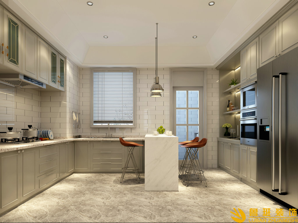 天鵝湖144平大平層裝修設(shè)計廚房