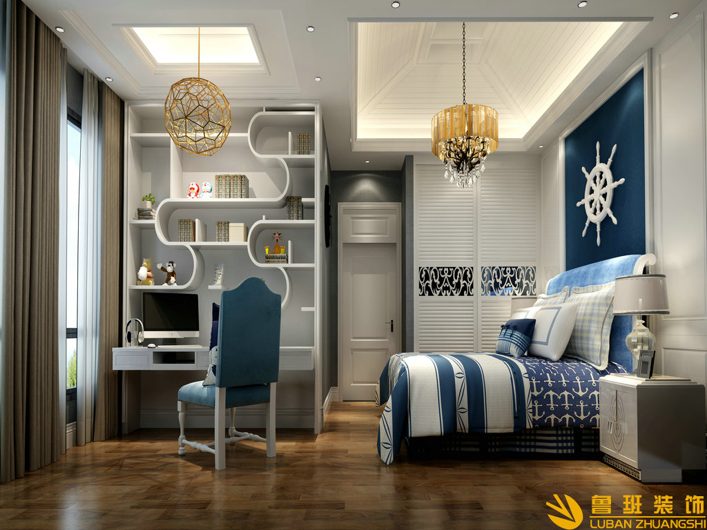 天鵝湖144平大平層裝修設(shè)計次臥