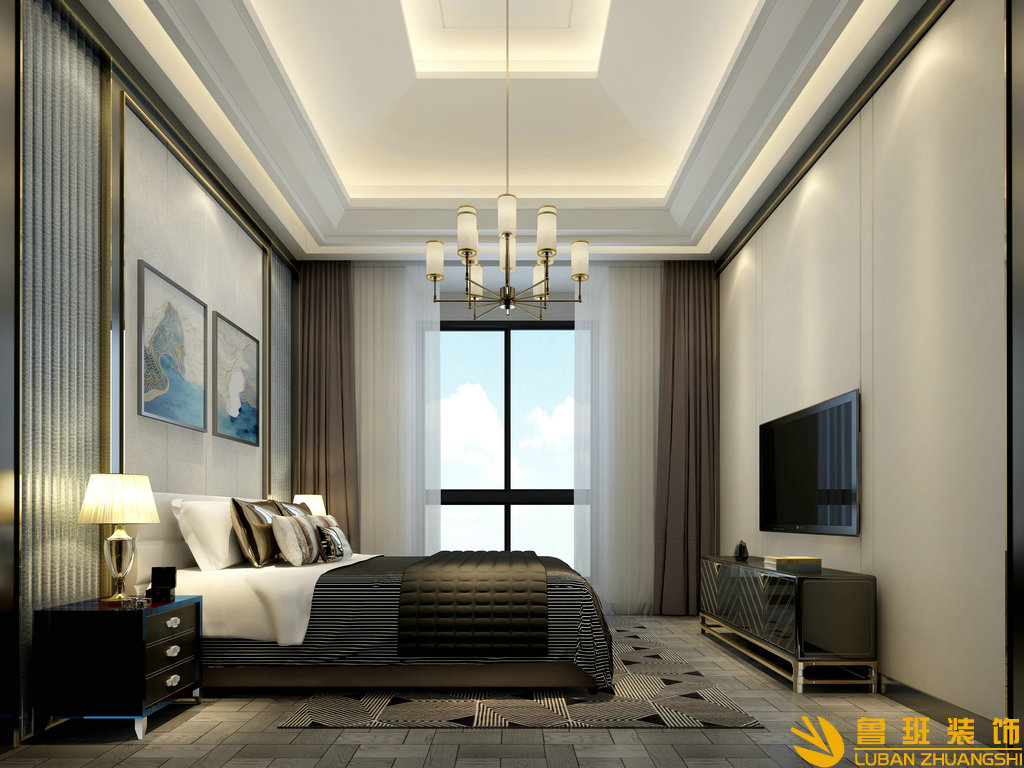 仙海湖畔293平別墅裝修設計主臥