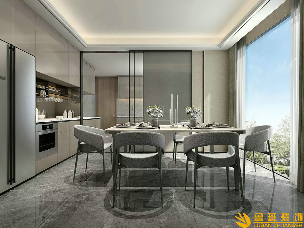 龍湖世紀峰景130平裝修設計餐廳