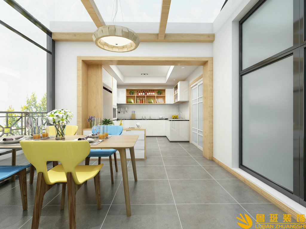 都江堰萬達城200平復式裝修設計餐廳