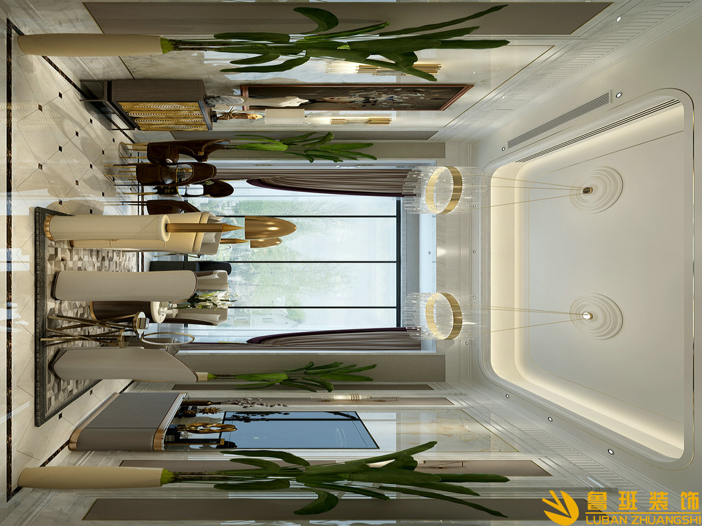 保利康橋125平裝修設計客廳