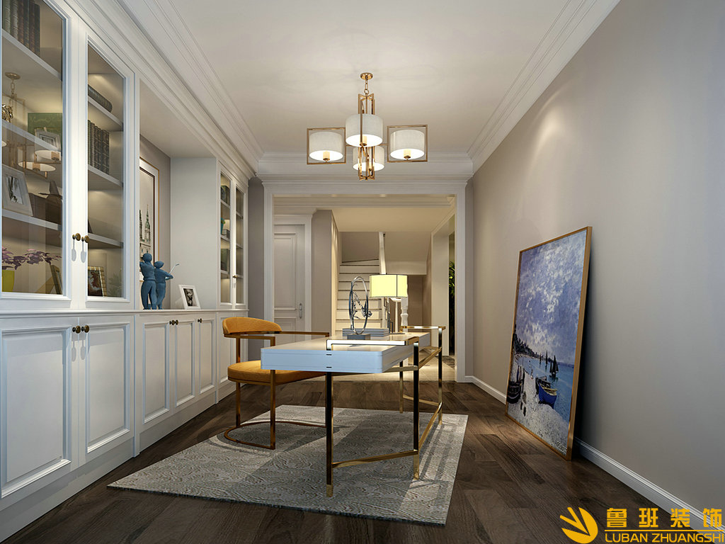 城市花園200平復式裝修設計書房