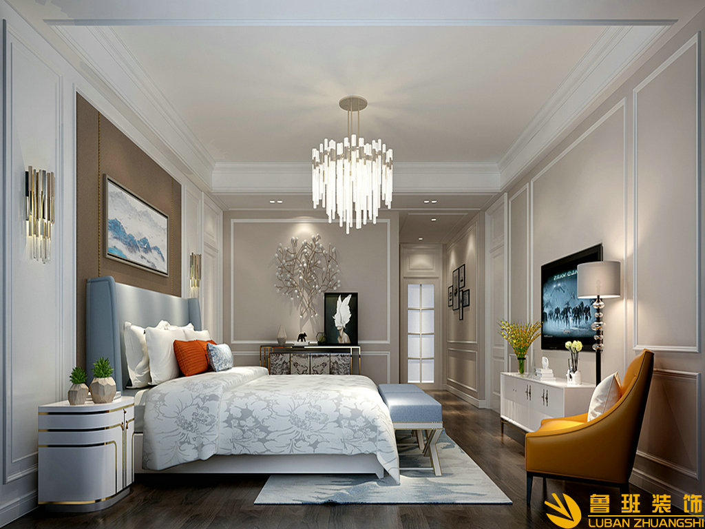 城市花園200平復式裝修設計臥室