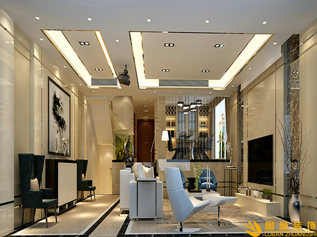 芙蓉古城350平別墅裝修設計客廳