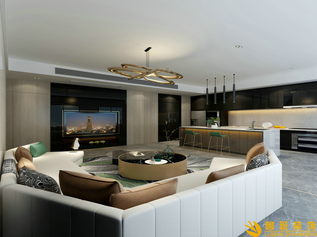 公園九里116平現(xiàn)代裝修設(shè)計(jì)客廳