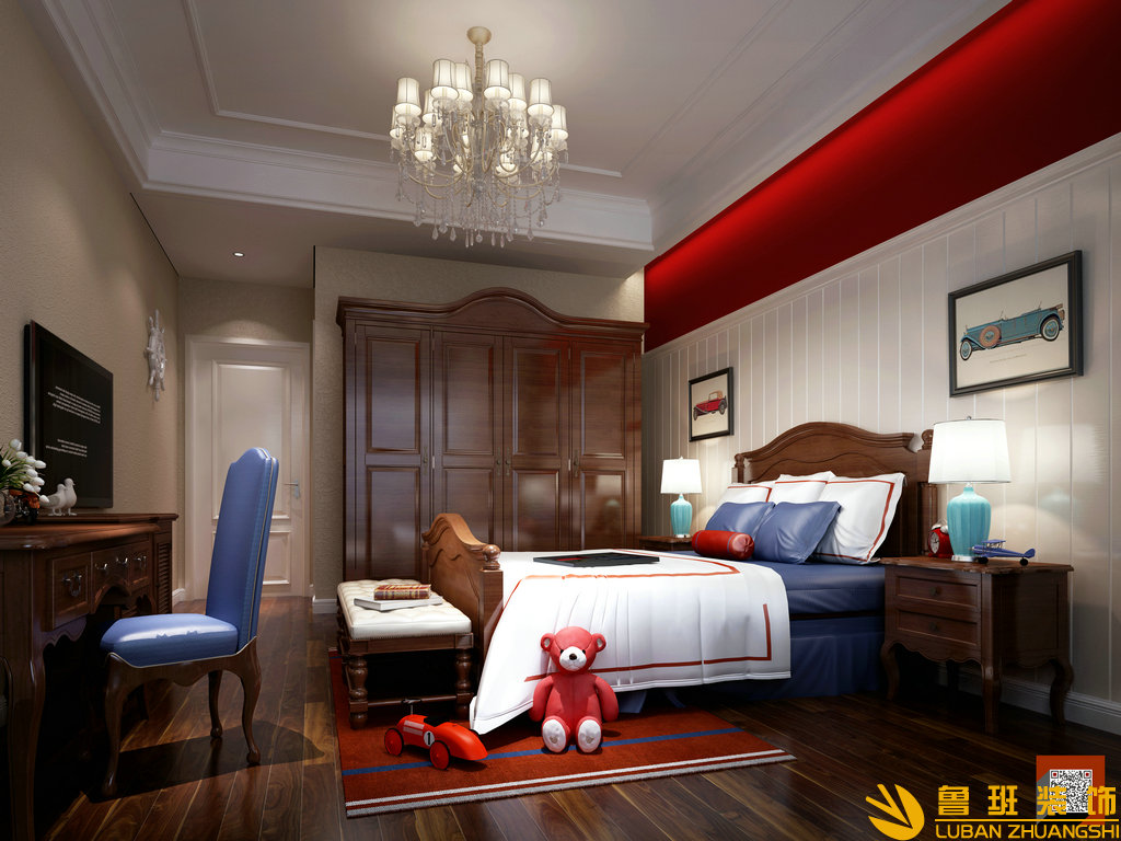 盧浮宮220平復(fù)式裝修設(shè)計臥室