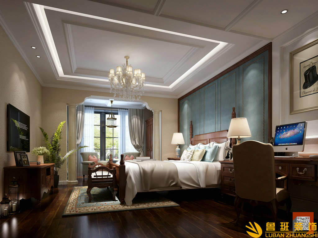 盧浮宮220平復(fù)式裝修設(shè)計次臥