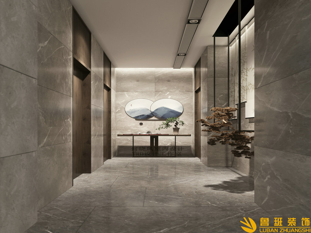 山水峨眉1400平大別墅裝修設(shè)計(jì)門廳