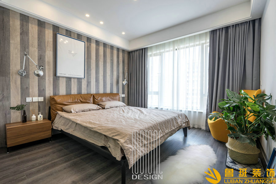 九龍倉.御園190平現(xiàn)代大平層實(shí)景主臥