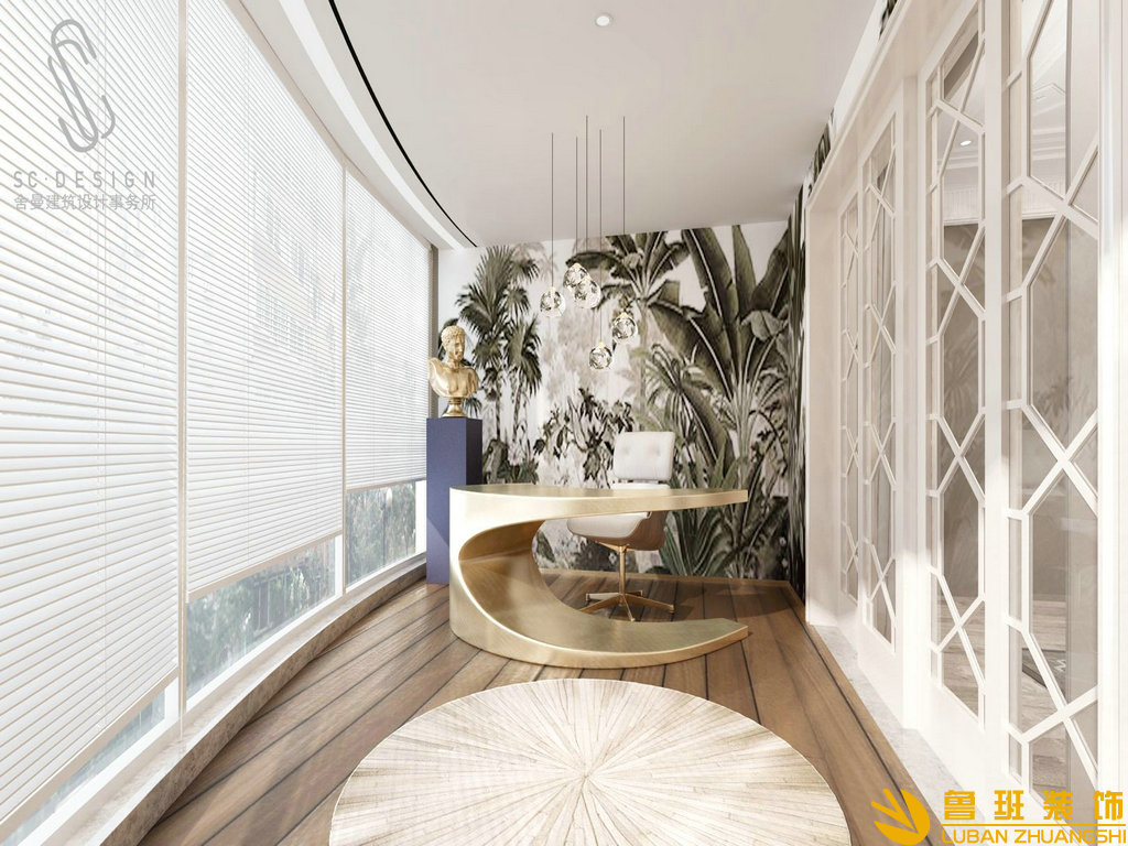 龍湖世紀峰景385平別墅裝修設計休閑廳