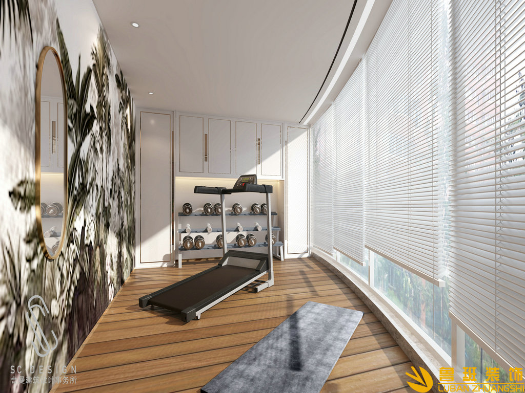 龍湖世紀峰景385平別墅裝修設計健身房