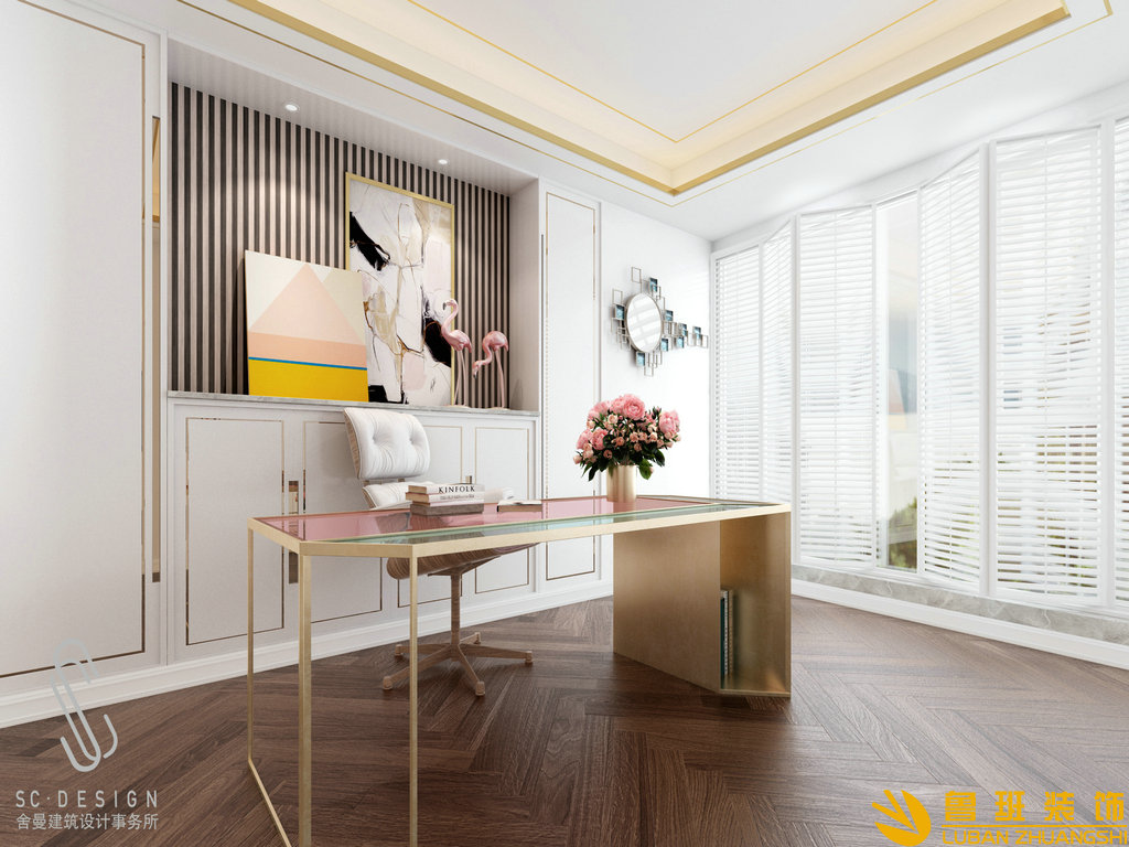 龍湖世紀峰景385平別墅裝修設計書房