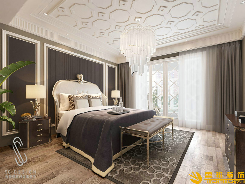 龍湖世紀峰景385平別墅裝修設計主臥