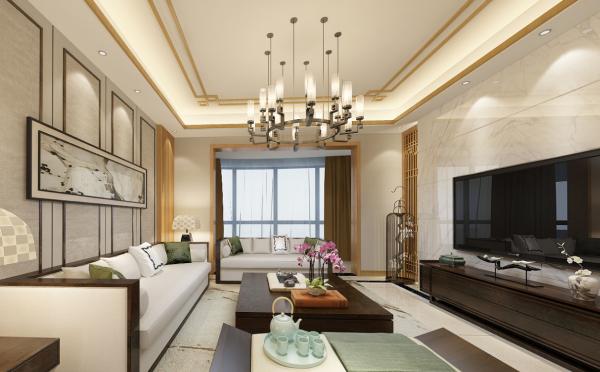 成都北鑫苑180平新中式裝修設計