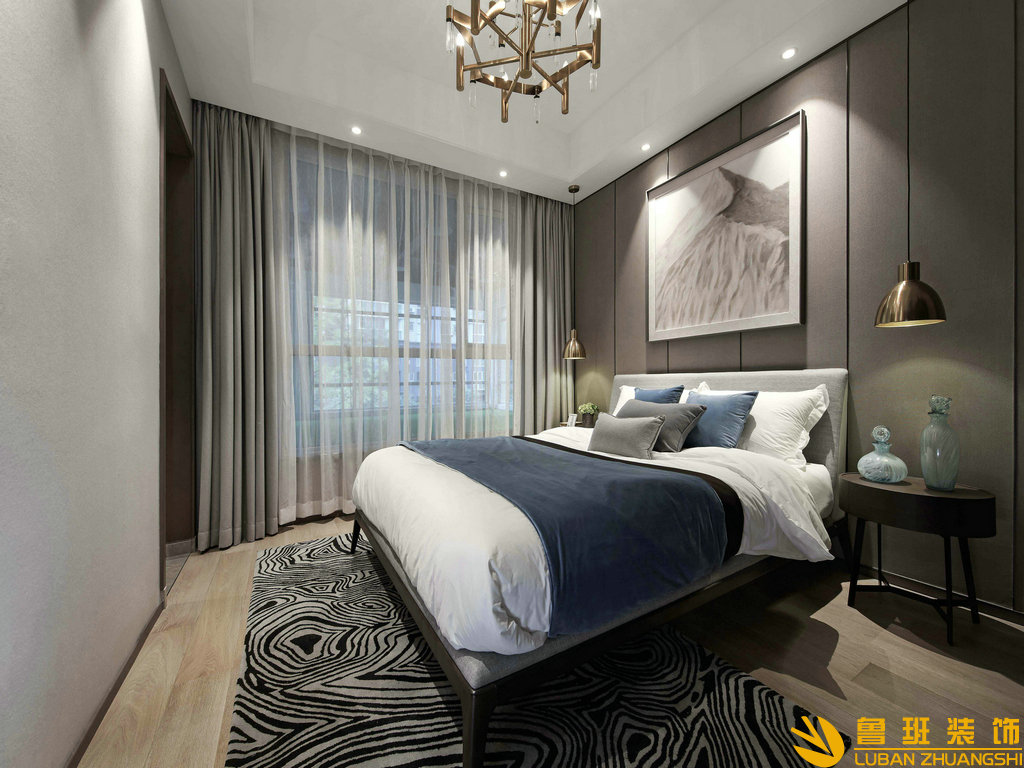 南城都匯140平設(shè)計裝修臥室1