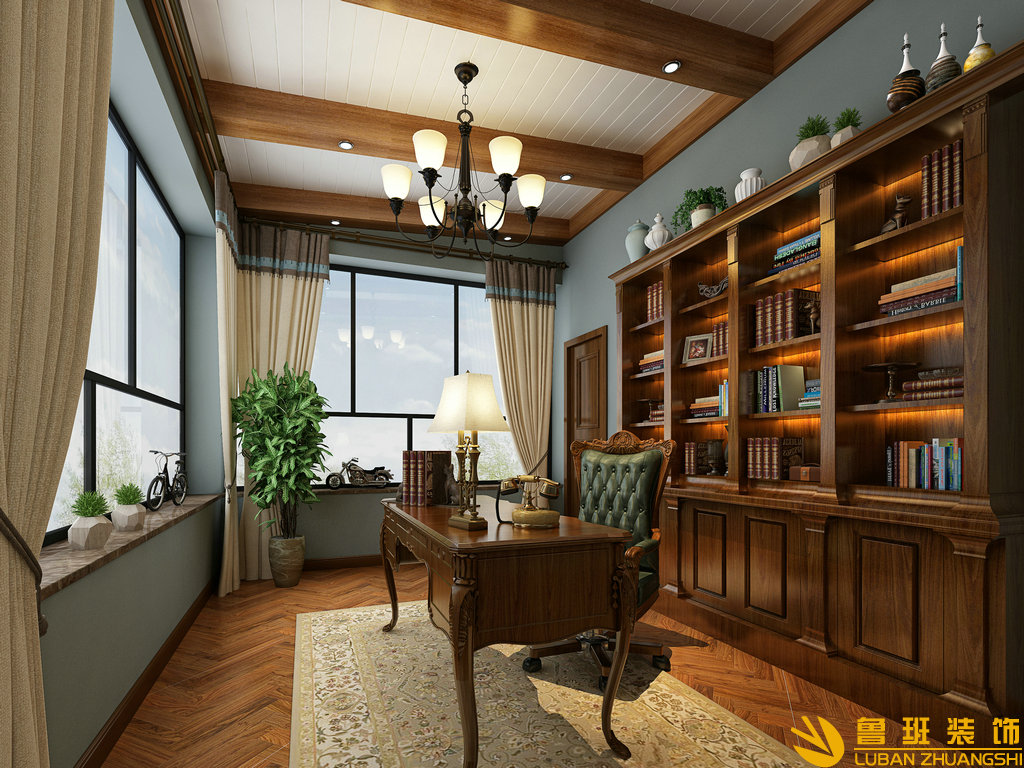 東城疊園210平設計裝修書房