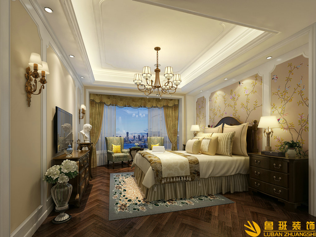 東城疊園210平設計裝修主臥