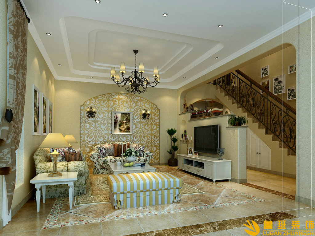 青城天下185平設計裝修客廳