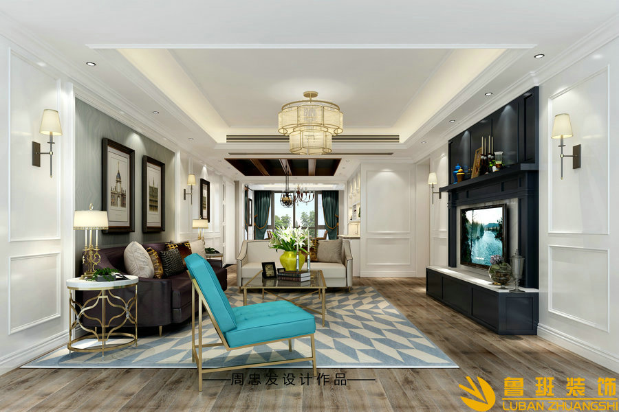 半島城邦200平設計裝修客廳